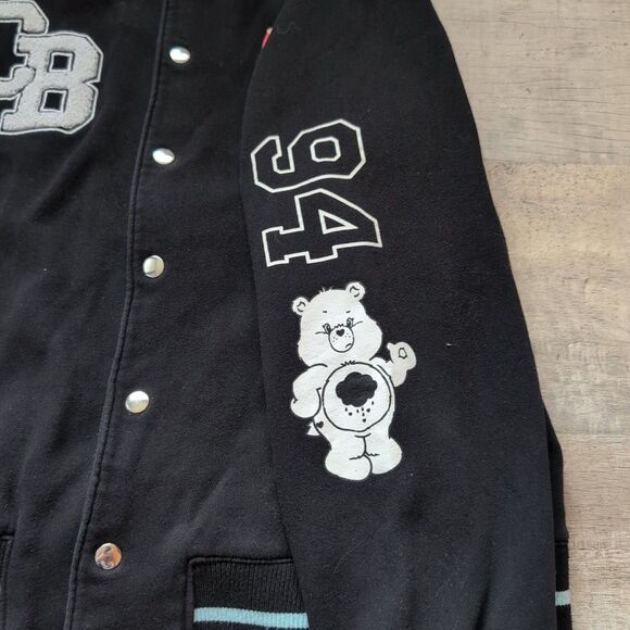 Carebear Sweatshirt Varsity Snap Up Jacket With Pockets Size M/L - Picture 4 of 9